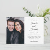 サイド写真モダン書結婚道 招待状 (スタンド正面)