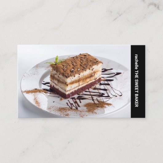 サイド文字カスタム写真 名刺 (正面)