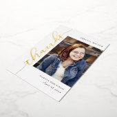 サイド書のホイルの卒業サンキューカード 箔招待状 (回転した状態)