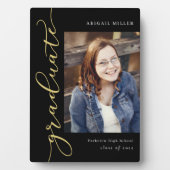 サイド書の編集可能なカラー卒業プラーク フォトプラーク (正面)