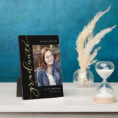 サイド書の編集可能なカラー卒業プラーク フォトプラーク (側面)