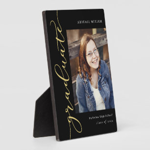 サイド書の編集可能なカラー卒業プラーク フォトプラーク