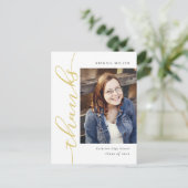 サイド書の編集可能な色ありがとうはがき ポストカード (スタンド正面)