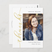 サイド書の編集可能な色ありがとうはがき ポストカード (正面/裏面)