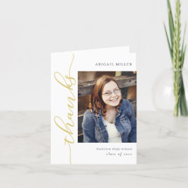 サイド書ズの卒業写真サンキューカード サンキューカード