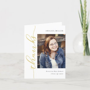 サイド書ズの卒業写真サンキューカード サンキューカード