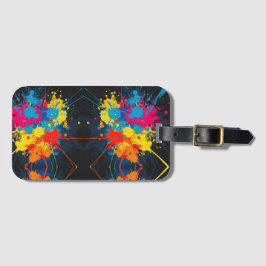 サイド独身の（ばちゃばちゃ）跳ねるデザインラゲッジタグ ラゲッジタグ