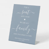 サイド結婚の埃っぽい青ではなく座席を選びカスタムなさい 台座サイン (正面)