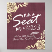 サイド結婚ゴールデンバラではなく座席を選ぶモダンの ポスター (正面)