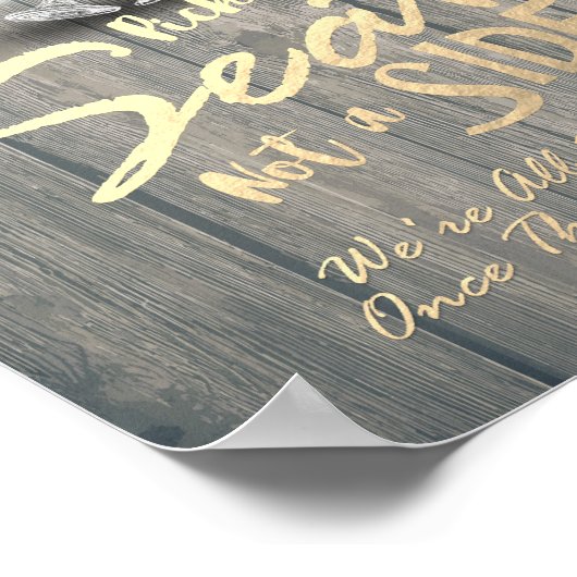 サイド結婚・シャンパン・グラスではなく席を選ぶ ポスター (角)