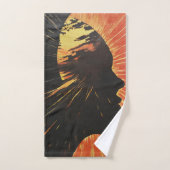 サイド顔とサン | サンライズ形而上学的アート バスタオルセット (ハンドタオル)