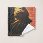 サイド顔とサン | サンライズ形而上学的アート バスタオルセット (ウォッシュタオル)