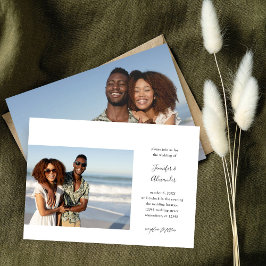サイド2写真書道結婚式招待状 招待状