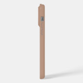 サイド モノグラムイニシャル ピンク&ブラウン ミニマル iPhoneケース (左側面)