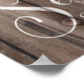 サイド・ルスチック・ウッドのサインではなく結婚席を選ぶ ポスター (角)