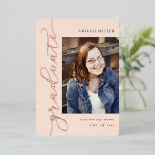 サイド・書フォイル卒業編集可能カラー・フォイルI 箔招待状 (立ち正面)