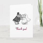 サイノとヒッポーありがとうグリーティングカード サンキューカード (正面)