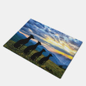 サイハウンド – Greyhound Sunset ドアマット (アングル)