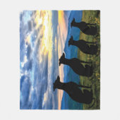 サイハウンド – Greyhound Sunset フリースブランケット (正面)