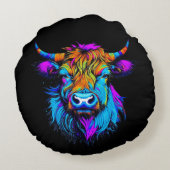 サイバカラフルパンカイハイランドカウズ ラウンドクッション (裏面)