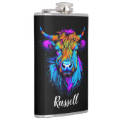 サイバカラフルパンカイハイランドパーソナライズされた牛 フラスク (右)