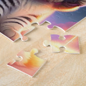 サイバカラフルーパンク猫レーザー銃 ジグソーパズル (側面)