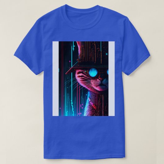 サイバクールーパンク・スチームパンク猫探偵 Tシャツ (デザイン正面)