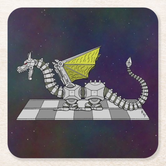 サイバドラゴン スクエアペーパーコースター (正面)