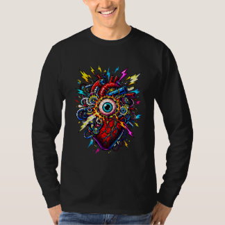 サイバネティックハートエクスプロージョンイラスト – メカニック Tシャツ