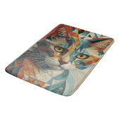 サイバネティック猫抽象芸術幾何学的キュビズム バスマット (アングル)