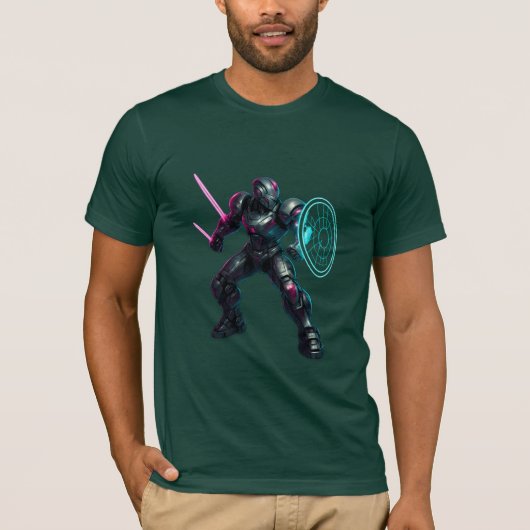 サイバネティック・グラディエーター - ネオンブレードの戦士 Tシャツ (正面)