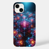 サイバネティック ネオン クリスタル マトリックス フォンケース グローイング Case-Mate iPhoneケース (裏面)