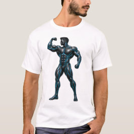 サイバネティック・ボディビルダー - 未来のネオンミュージカルフィ Tシャツ