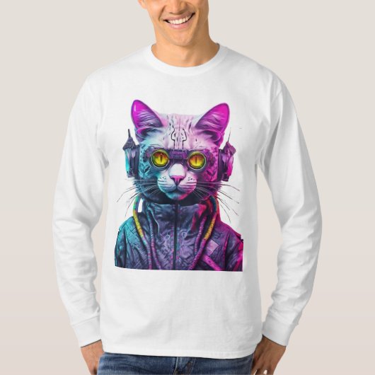 サイバパンキャットウォリアー Tシャツ (正面)