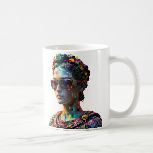サイバパンクのギリシャの彫像マグカップ – Vaporwave Eutique コーヒーマグカップ