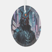 サイバパンクデーモンサムライ ガラスオーナメント (正面左)