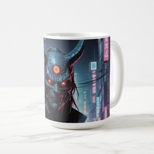 サイバパンクデーモンサムライ コーヒーマグカップ (正面右)