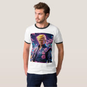サイバパンクドナルド・トランプ侍ティー Tシャツ (正面フル)