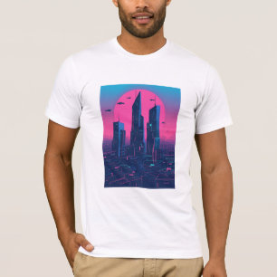 サイバパンクネオン都市のSfとテクノロジーのための美学 Tシャツ