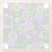 サイバパンクレーブ回路基板アート ガラスコースター (裏面)