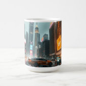 サイバパンク高層ビル市内車 コーヒーマグカップ (中央)