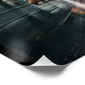 サイバパンク高層ビル市内車 ポスター (コーナー)