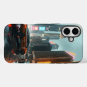 サイバパンク高層ビル市内車 Case-Mate iPhoneケース (裏面 (横))