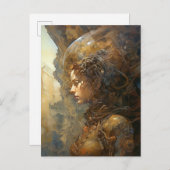 サイバパンク・サイボーグ女性科学フィクション ポストカード (正面/裏面)