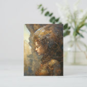 サイバパンク・サイボーグ女性科学フィクション ポストカード (スタンド正面)