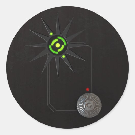 サイバパンクLEDステッカー周り ラウンドシール (正面)