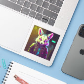 サイバンプンクウサギ2 シール (ノートパソコンとiPhone)