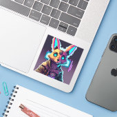 サイバンプンクウサギ3 シール (ノートパソコンとiPhone)