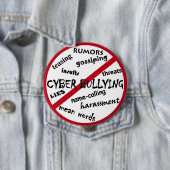 サイバーいじめの禁止、嫌がらせや脅威などのボタン 缶バッジ (インサイチュ)