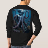サイバーたこ男ブラック長袖Tシャツ背面 Tシャツ (裏面)